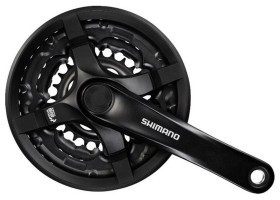 Шатун Алюмiнiй L170мм 28-38-48Т під квадрат SHIMANO FC-TY501 чорний