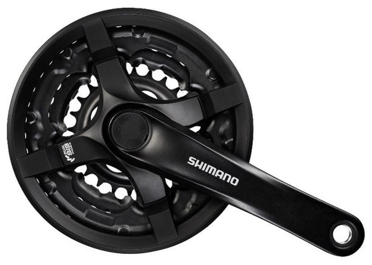 Шатун Алюмiнiй L170мм 28-38-48Т під квадрат SHIMANO FC-TY501 чорний, CHW-430
