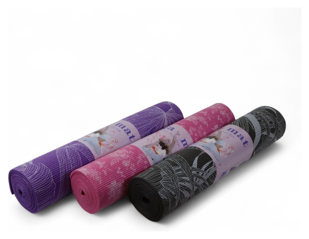 Килимок для йоги та фітнесу, pvc, 6 мм (принт) Bavar Sport, BVR_4992965