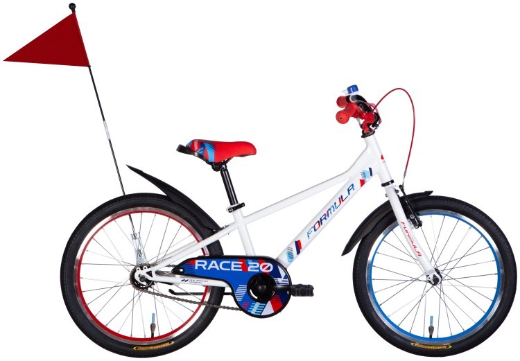Велосипед ST 20" Formula RACE BH рама-10" белый с красным и синим 2025, OPS-FRK-20-225