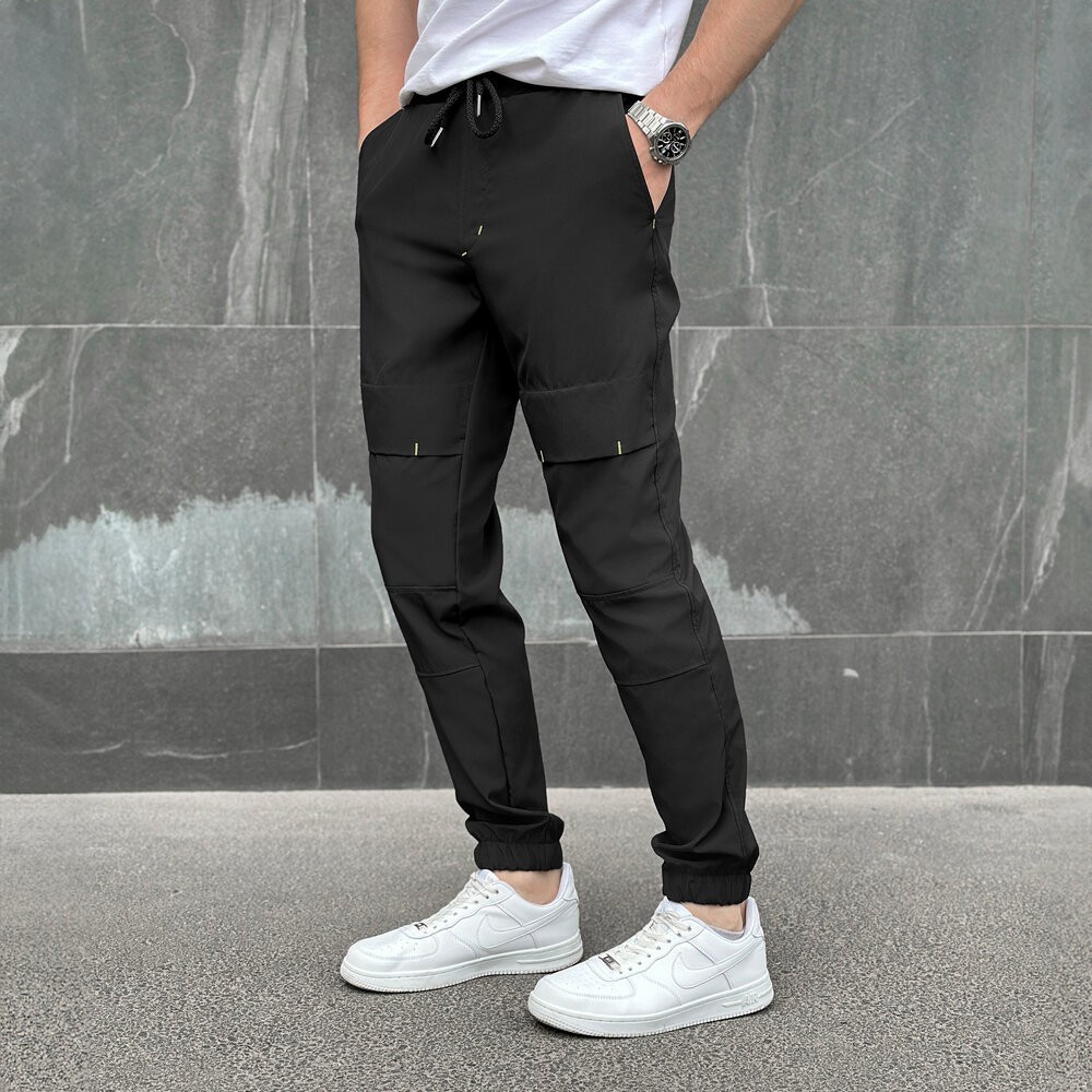 Чоловічі штани джогери з кишенями чорні Pobedov Vershyna, POB_00000006017