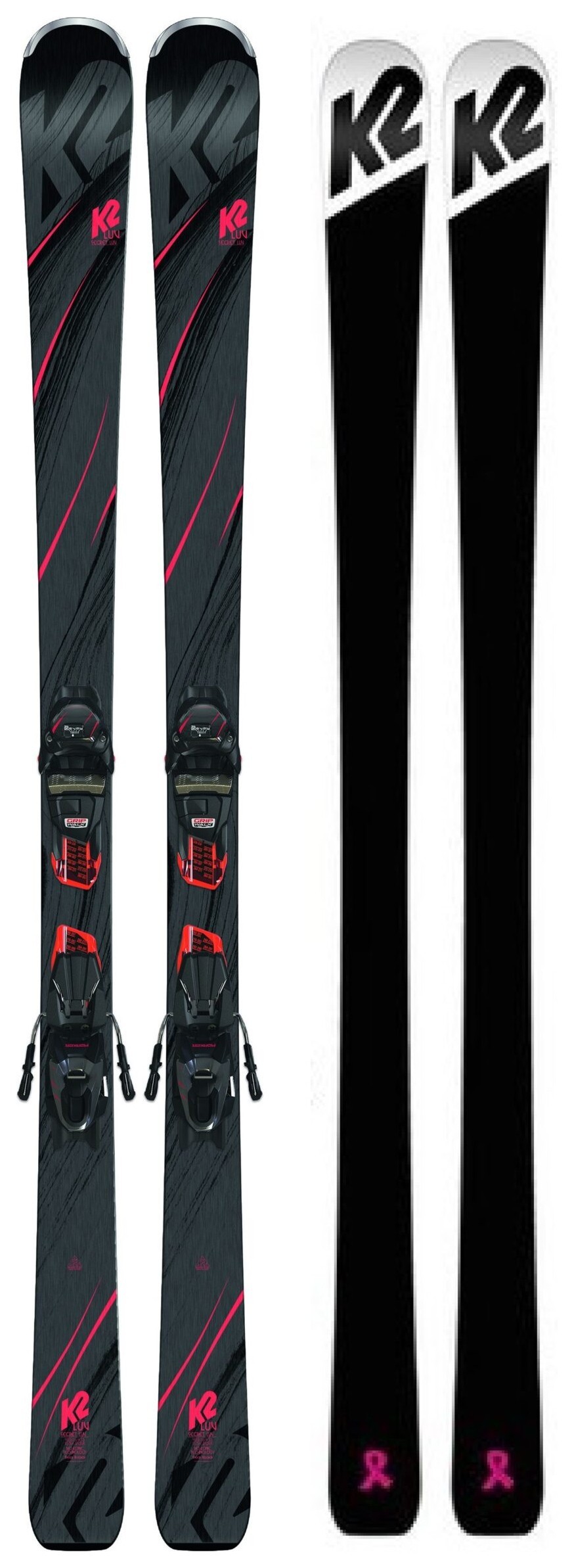 Ліжі гірські (комплект) K2 SECRET LUV+ER3 10 COMPACT QKCLK 156см Grey/black/red (10C0406.243.1+10C1011.143.3) O, RCH_22120