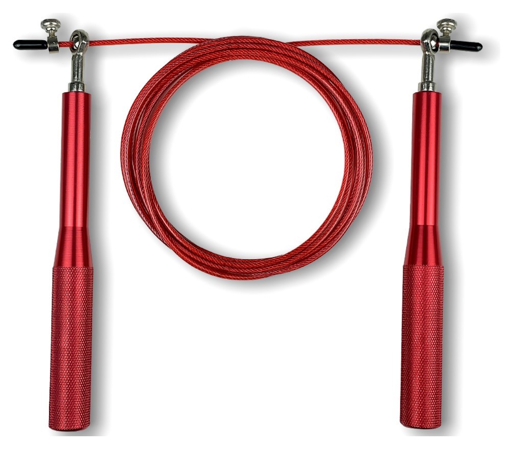Скоростная скакалка EasyFit Aluminium со стальным тросом и алюминиевыми ручками красная, EFIT_EF-1910-R