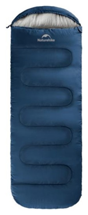 Спальник с капюшоном и скругленным дном Naturehike Y150 NH21MSD08 левый, темно-голубой, FNR_6976507663878