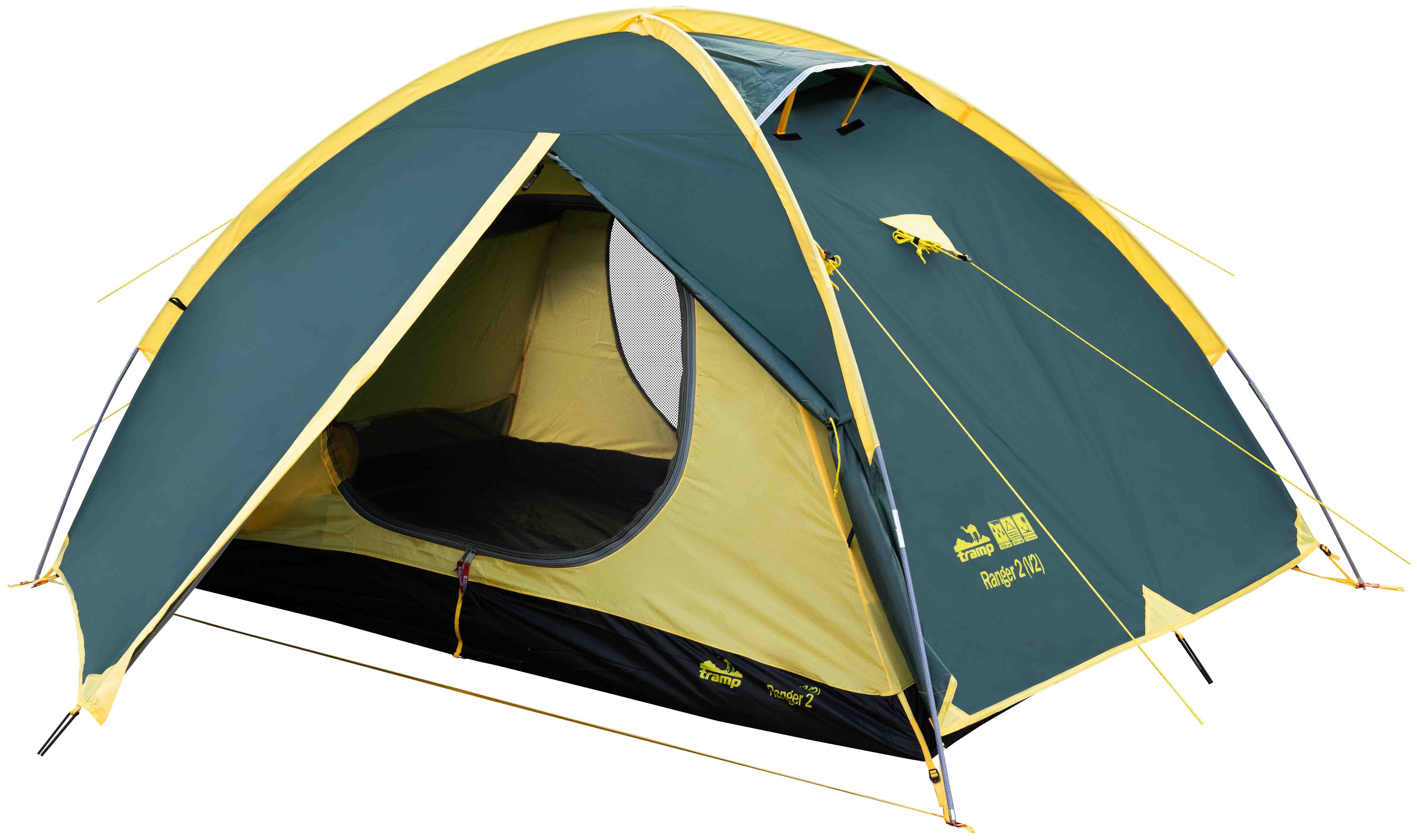Палатка Tramp Ranger 2 (v2) зеленая TRT-099, 