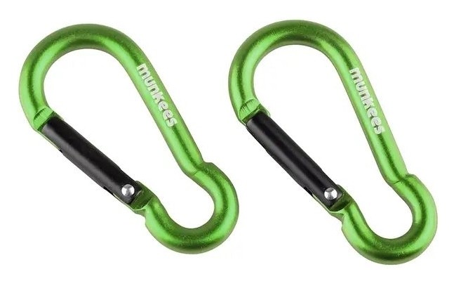 Munkees 3235 карабін Pear 5 мм x 50 мм (пара) grass green, 3235-GG