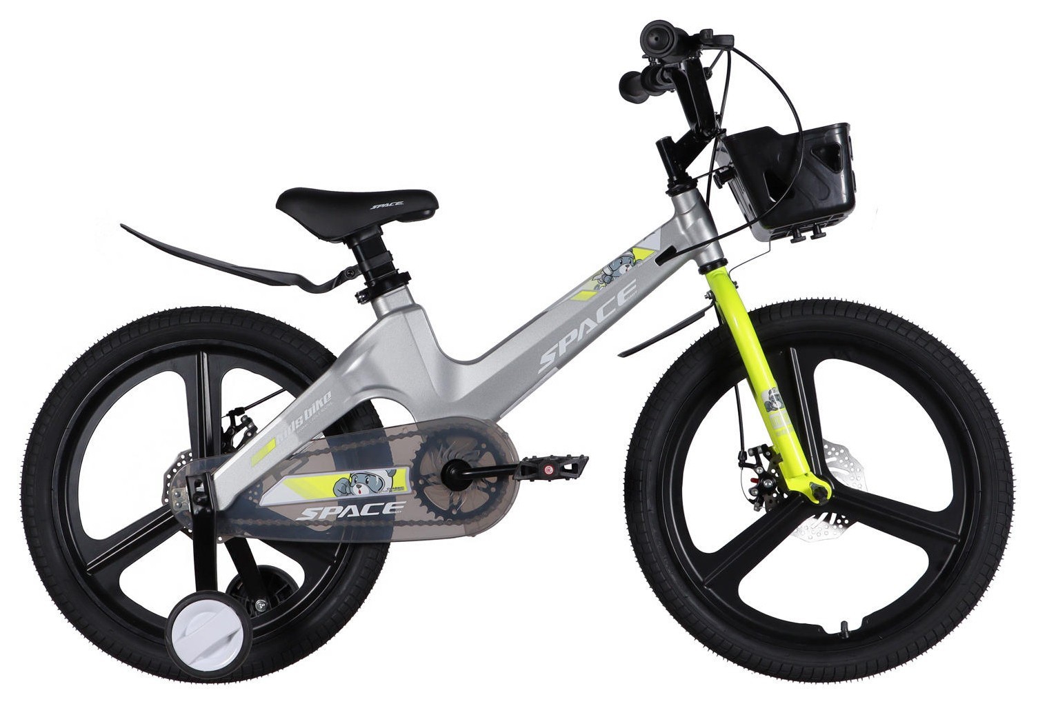 Велосипед MG 20" SPACE KID MOON DD рама-11,4" серый 2026, OPS-SK-20-044