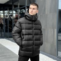 Чоловіча зимова куртка чорна Pobedov Snowfall