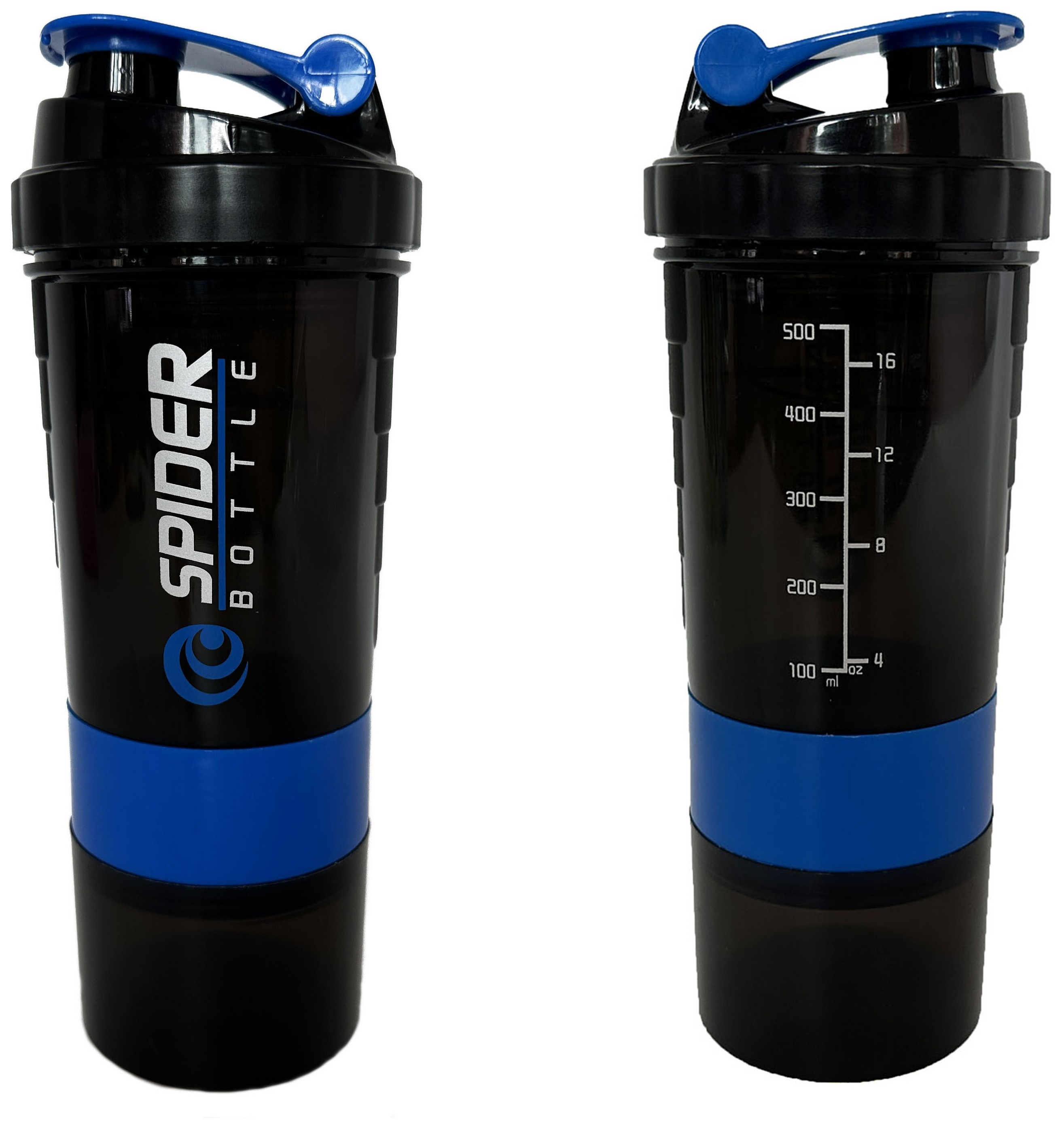 Шейкер спортивный EasyFit Spider 0,5л Черно-синий, EFIT_EF-7200-BE