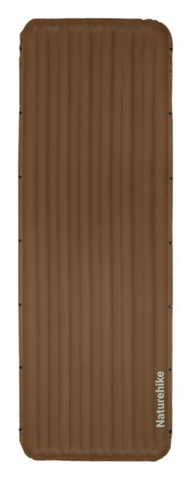 Матрац туристичний надувний одномісний Naturehike CNK2450WS034, 198х68х9.5 см, коричневий, для кемпінгу із мішком для надування, FNR_6927595798881