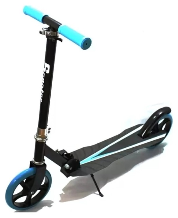 Самокат Bavar Sport с ножным тормозом, голубой, 3908721