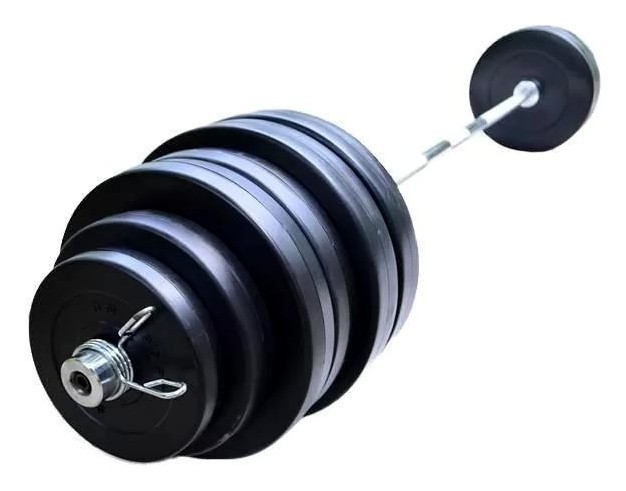 Штанга олімпійська з протиударним покриттям на 135 кг, RNS_PlastOlimp135