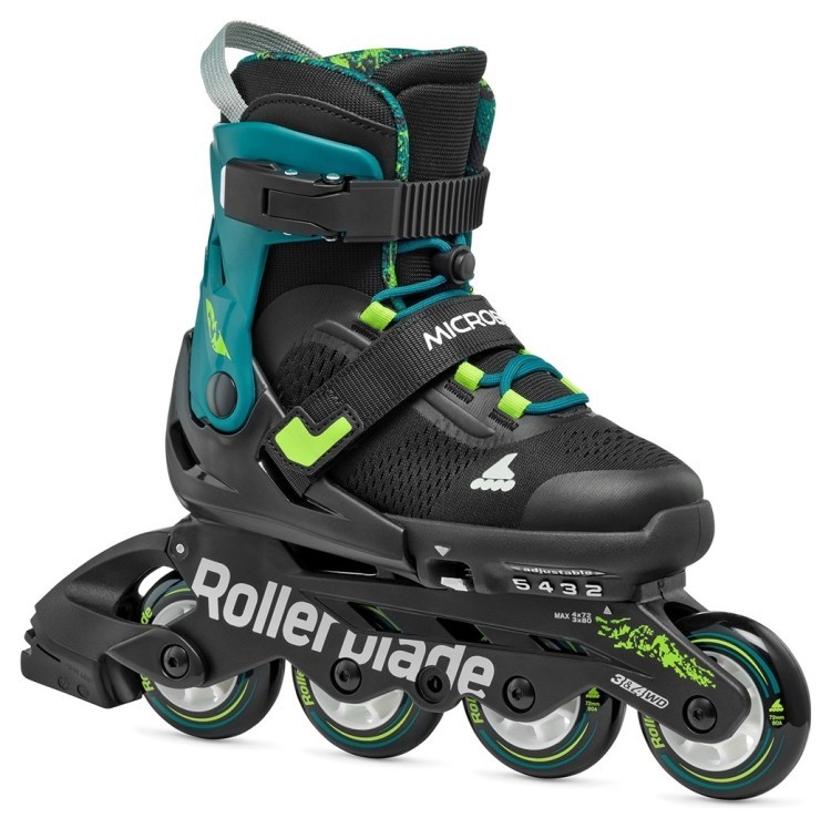 Ролики Rollerblade Microblade XT black-petrol green, 86B0751520-NG02-28-32