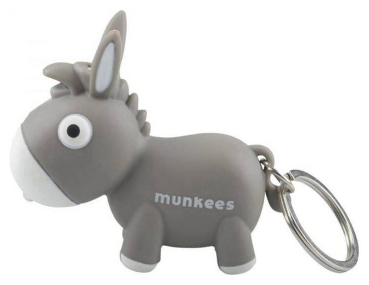 Munkees 1110 брелок-фонарик Donkey LED grey, 1110-GY