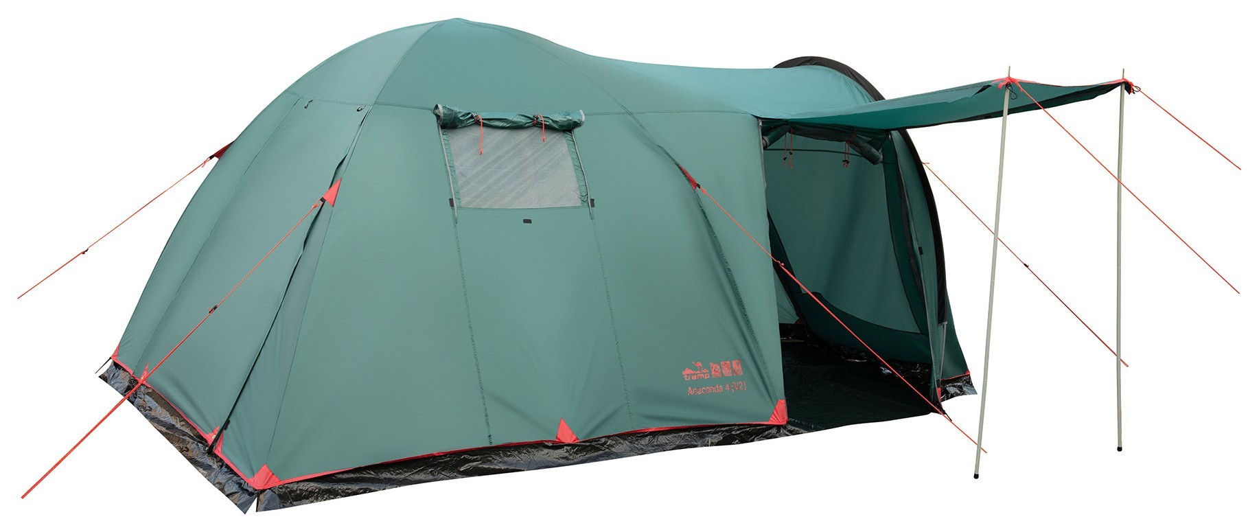 Палатка Tramp Anaconda 4 (v2) green UTRT-078, UTRT-078