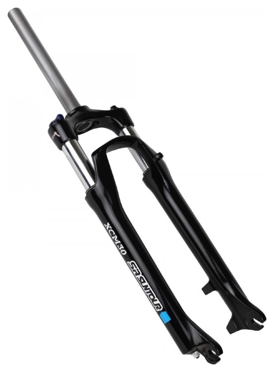 Вилка 26" б/різьб. 1-1/8" AL AM hydraulic lock out шток-260мм хід-100мм під диск. SUNTOUR XCM30-HLO-DS (чорний), FRK-26-B19