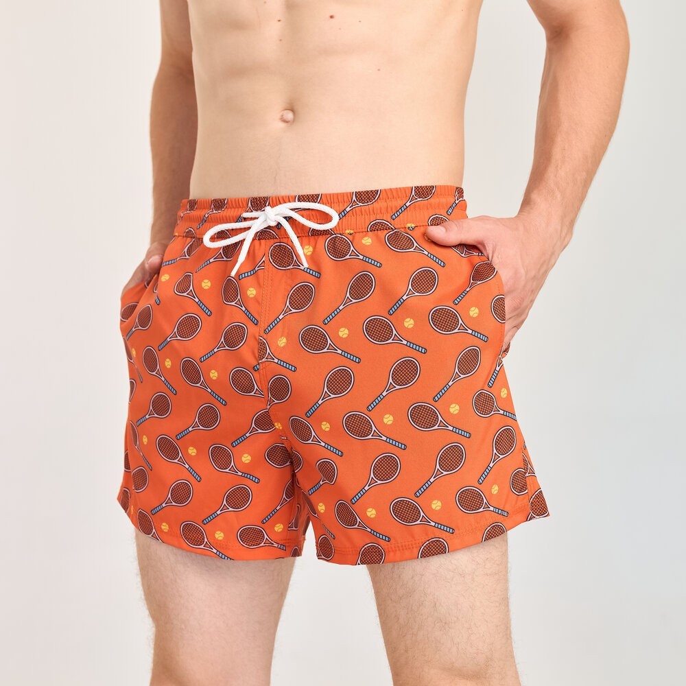 Принтовані чоловічі шорти для плавання Pobedov Pool day Тenis, POB_00000009150