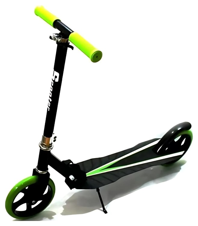 Самокат Bavar Sport с ножным тормозом, салатовый., 5430381