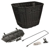 Кошик Пластик на рульову колонку 24-28" 360*250*250 мм зі стійкою 400L 25,4" CK-006S чорний з кришкою