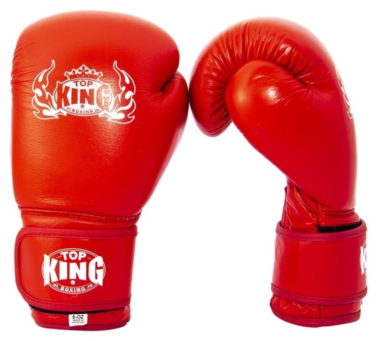 Шкіряні рукавички для боксу Maraton Top King # 8 OZ, Красный, MRTN_3247