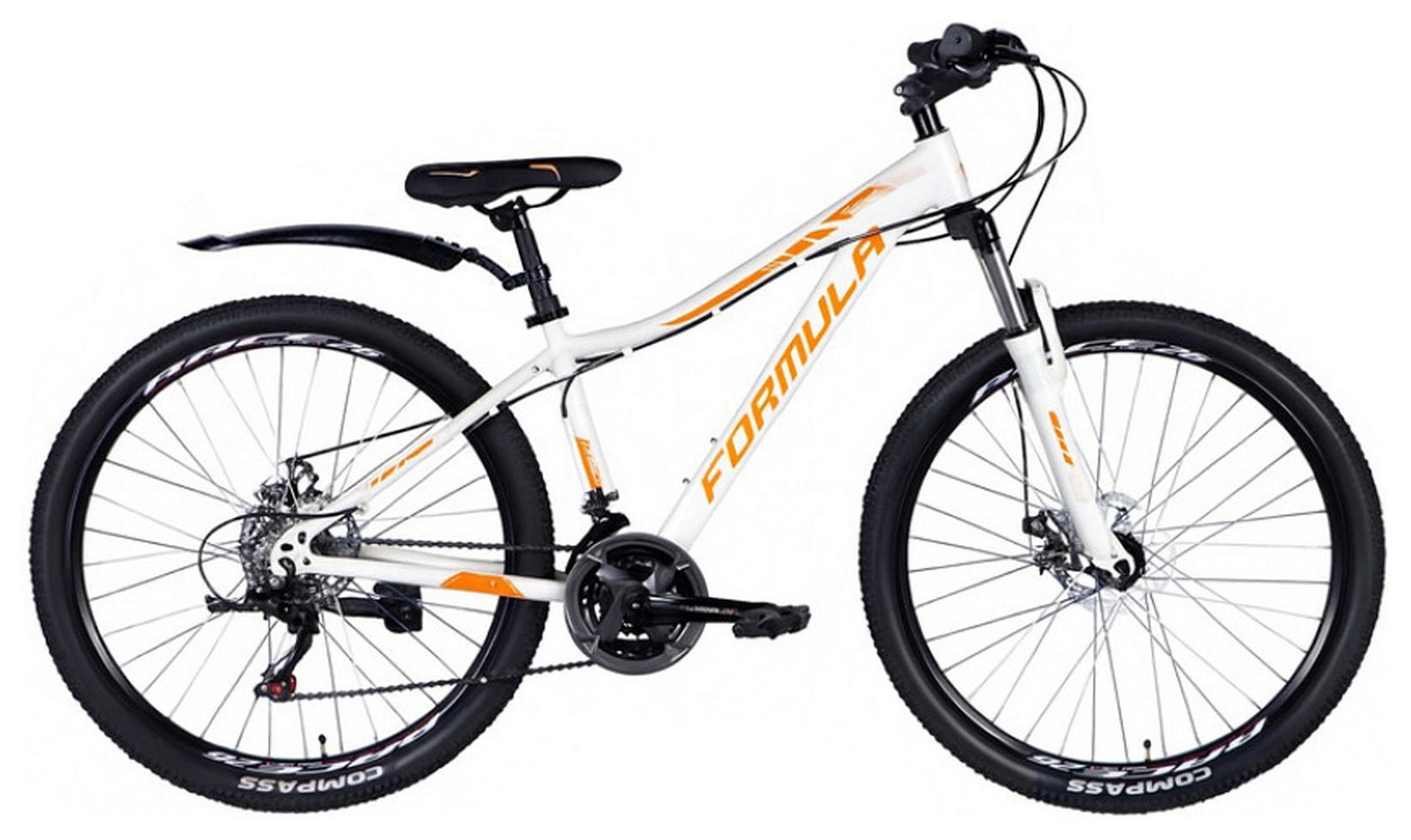 Велосипед ST 26" Formula ELECTRA DD FR рама-14" біло-помаранчевий 2025, OPS-FR-26-788