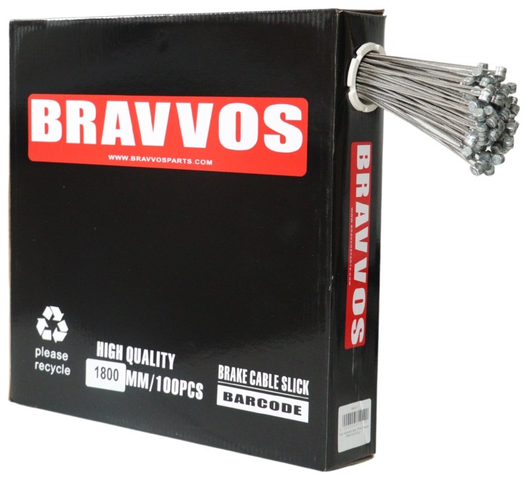 Трос тормозной нерж. 1800х1.5мм BRAVVOS 100 шт., TRB-017