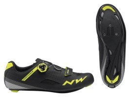 Туфлі велосипедні Northwave CORE PLUS M 45 (12.0US) Black/yellow fluo (80191014) O