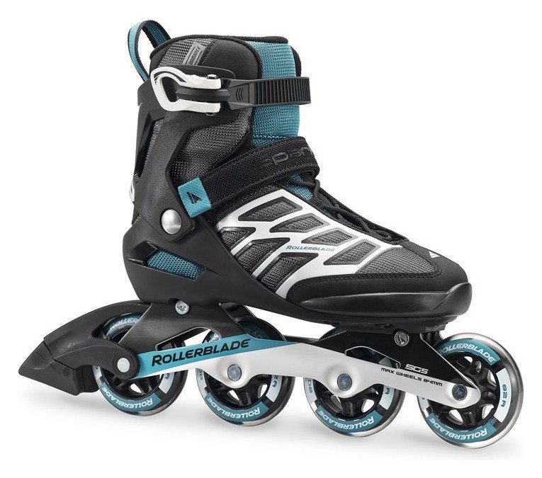 Роликові коньки для дорослих Rollerblade SPARK 80 W 36.5 (6US) 230мм Black/teal blue (07849600 B11), RCH_11272
