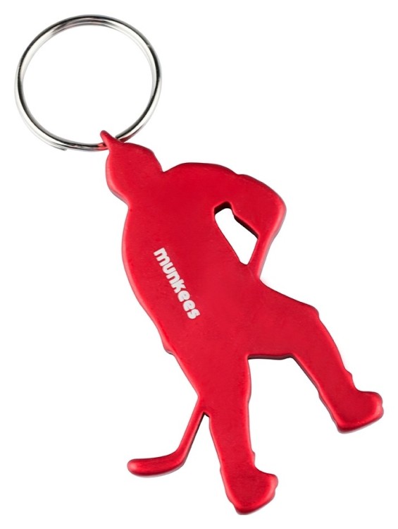 Munkees 3497 брелок-открывашка Icehockey Player red, 3497-RD