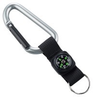 Munkees 3228 карабін 8 мм з strap, compass, keyring grey