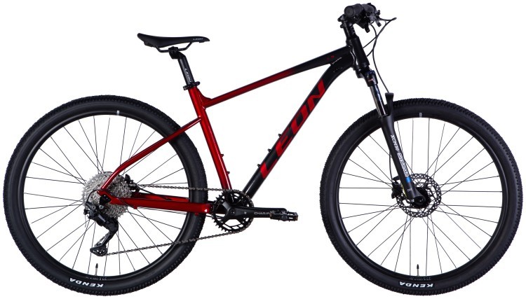Велосипед AL 27,5" Leon XC 75 HDD рама-18" чорний з червоним 2025, OPS-LN-27,5-078