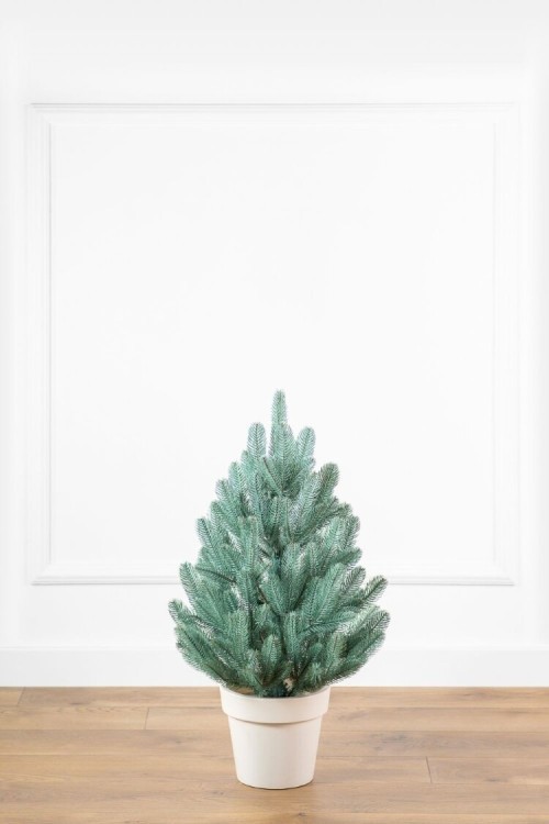 Елка литая "Лапландская" в горшке голубая, 1105061