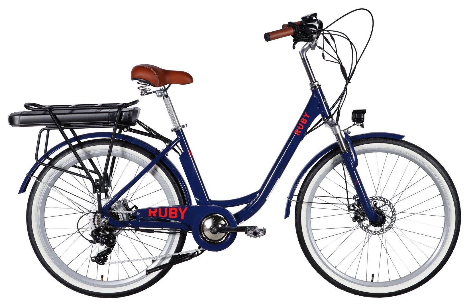 Велосипед с электроприводом 26" AL Dorozhnik eRUBY DD FR рама-17" 48B 15А*ч 500Вт темно-синий 2026, ELB-D-26-302