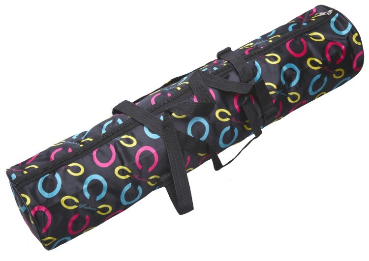 Чехол-сумка для йога коврика Yoga bag fashion SP-Planeta FI-6011 (16смx67см, нейлон), черный, 8290391