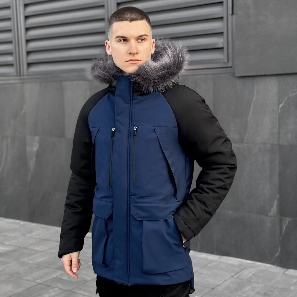 Парка чоловіча зимова з капюшоном Pobedov Seniora Udacha Gray, POB_00000005685