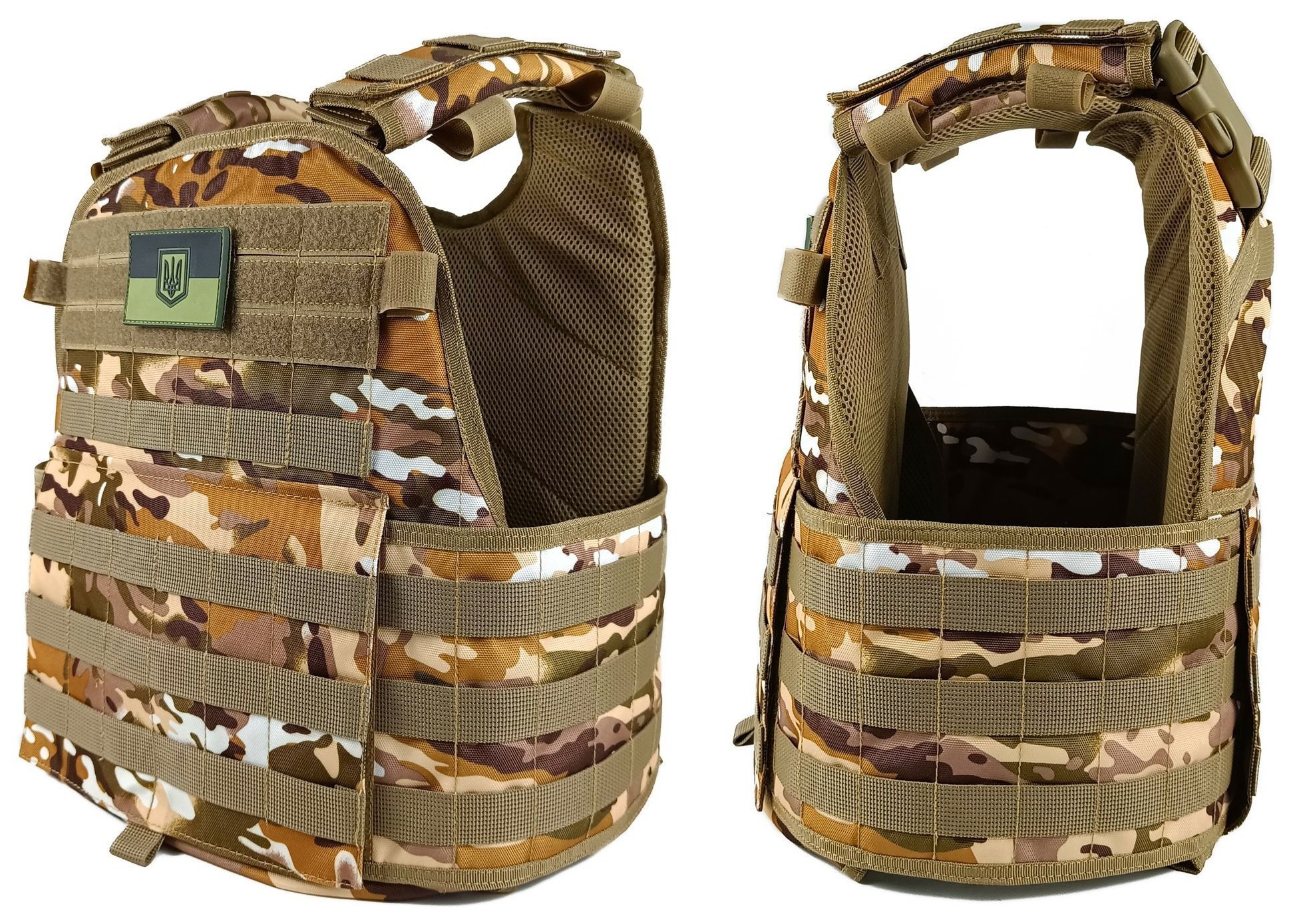 Плитоноска Pantsyr-2 (тактический военный жилет, бронежилет MOLLE) Multicam Arid, EFIT_2411