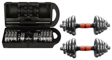Гантели хромированные (разборные) 2*15=30кг. Bavar Sport ()