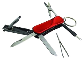 Munkees 2502 брелок-мультінструмент Manicure Multi Tool red