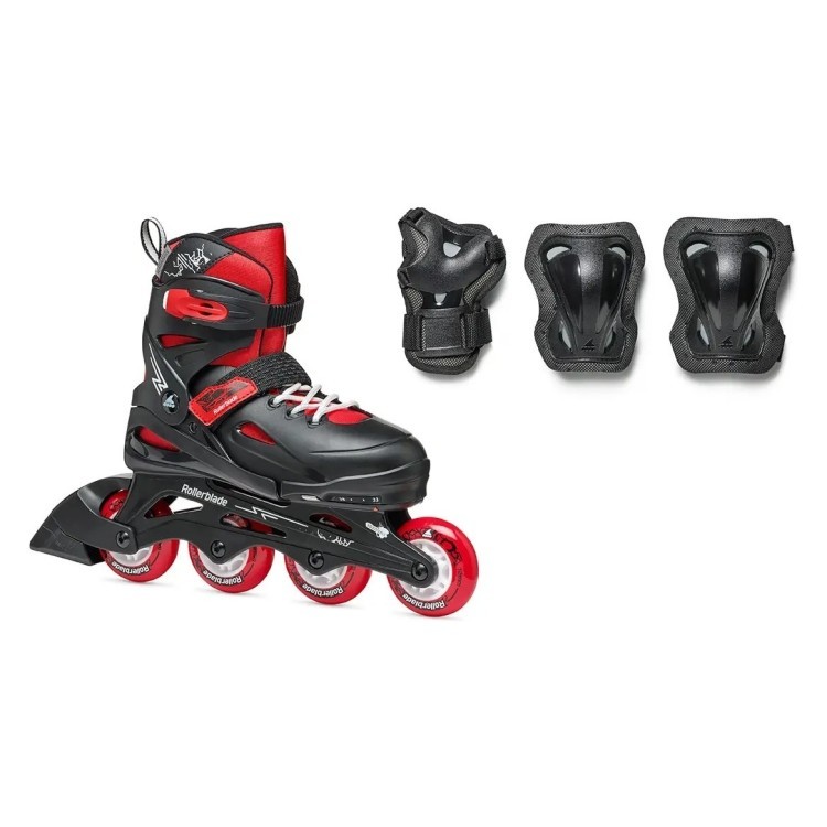 Ролики Rollerblade Fury Combo 2024 black-red, 07373600-741-33-38