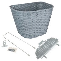 Кошик Пластик на рульову колонку 24-28" 360*250*250 мм зі стійкою 400L 25,4" CK-006S сірий з кришкою