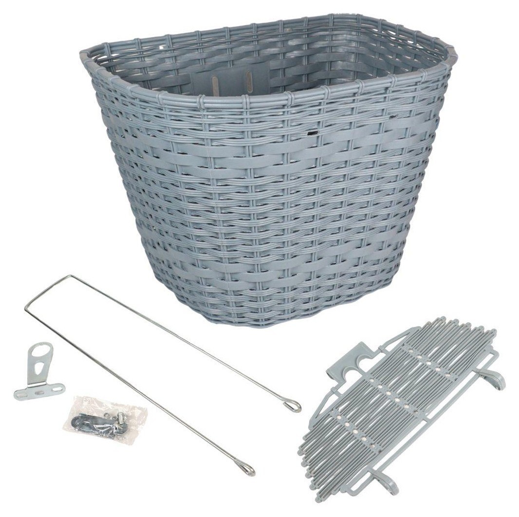 Кошик Пластик на рульову колонку 24-28" 360*250*250 мм зі стійкою 400L 25,4" CK-006S сірий з кришкою, BSK-069