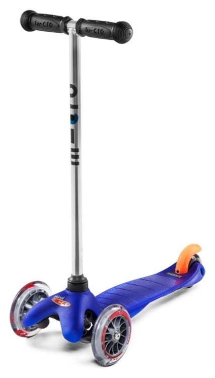 Самокат MICRO серии "Mini Classic" - СИНИЙ (до 50 kg, 3-х колесный), MM0001