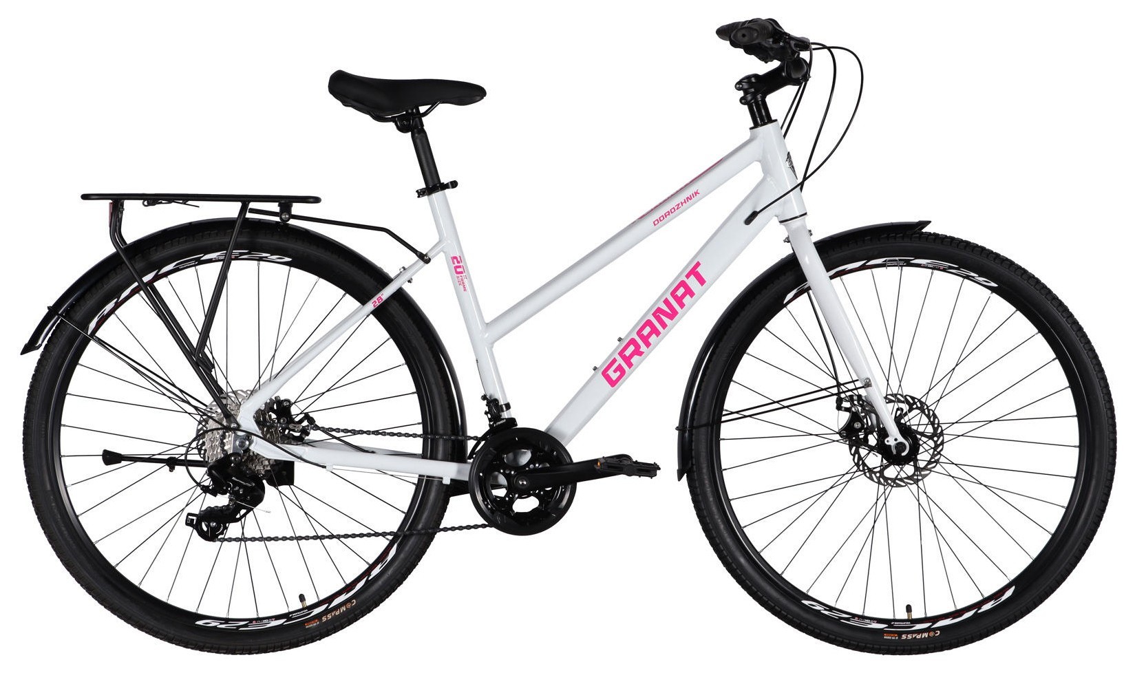 Велосипед AL 28" Dorozhnik GRANAT W DD CS рама-20" белый 2025, OPS-D-28-496