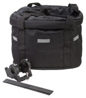 Велосумка корзина на руль Оксфорд 30x23x25 см BRAVVOS QJ-605 черный AM (брендированная упаковка)