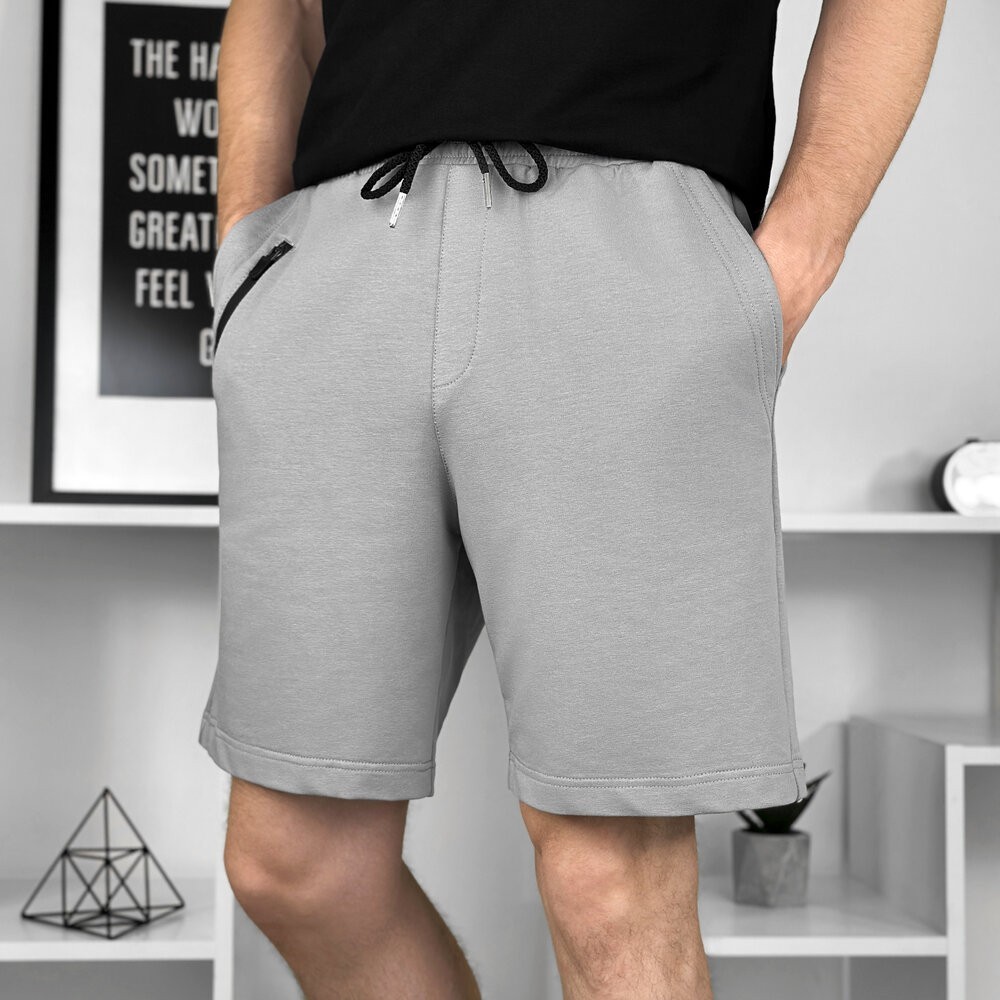 Легкі однотонні сталеві чоловічі шорти Pobedov Griz, POB_00000006383