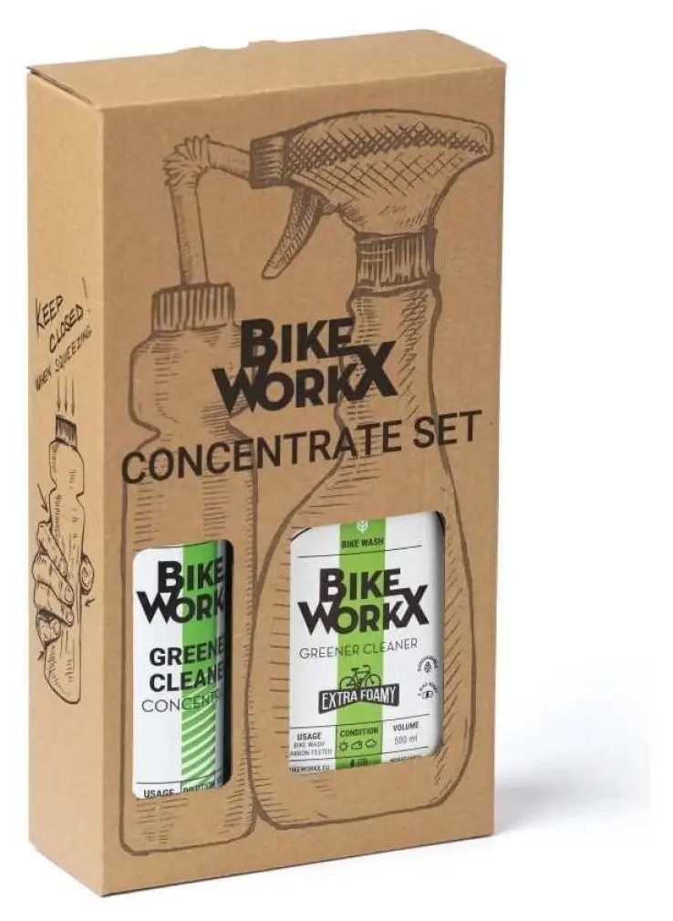 Очищувач BikeWorkX Greener Cleaner Concentrate set 250ml + 500ml, OBOD_GREENERCONCSET250