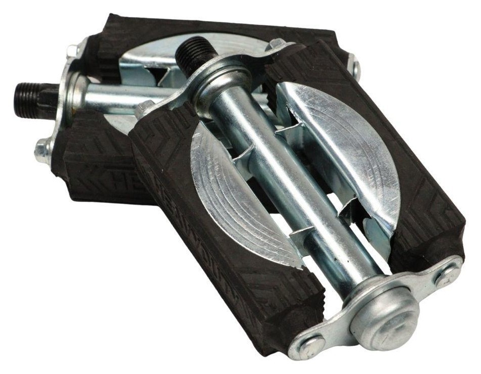 Педалі Сталь + пластик 100*80мм VLT JD-032 срiблястий з чорним насипний 14*1,25 AM (брендоване пакування), PED-219