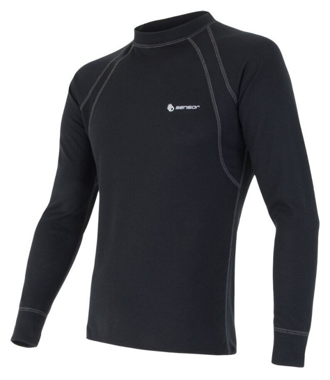 Термофутболка мужская Sensor Double Face LS black 24000003, SM11DF-black, SM11DF-black-XXXL