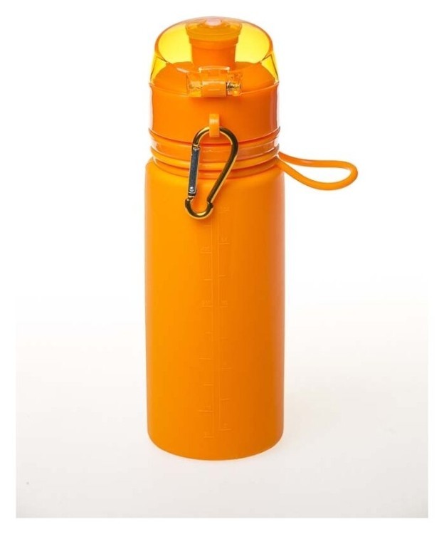 Бутылка TRAMP силиконовая 500мл, Оранжевый, TRC-093-orange