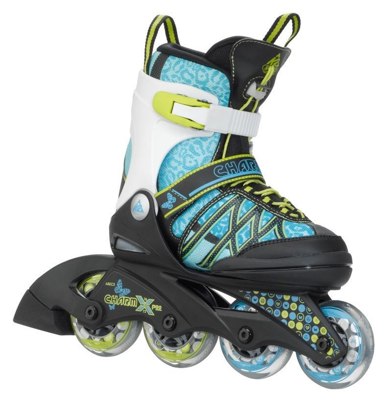 Роликові коньки дитячі K2 CHARM X PRO S (29-34) 170-205мм Light blue/lime/black (3050209), RCH_22479